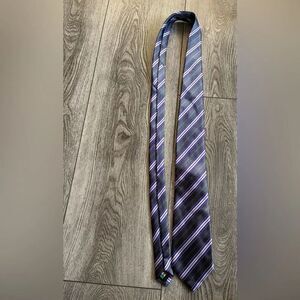 Brand Q Elegant Striped Purple Tie